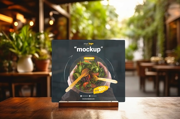 Restaurant sign mockup design