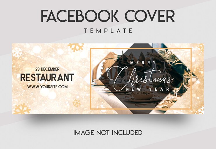 Restaurant social media and Facebook cover template