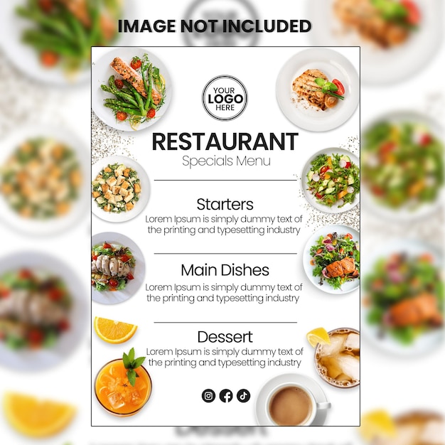 restaurant specials menu