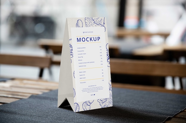 Restaurant table tent