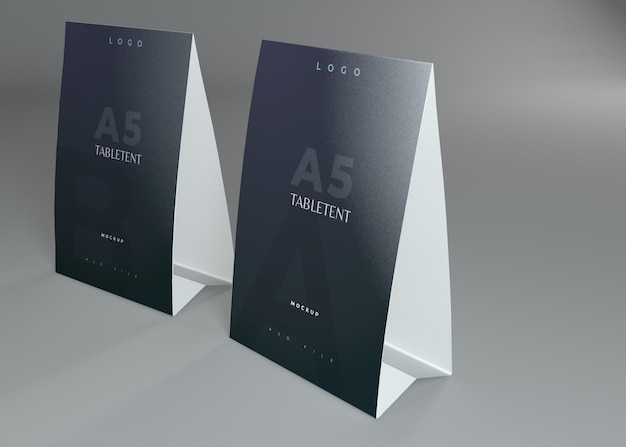 Restaurant tabletent card mockup templates