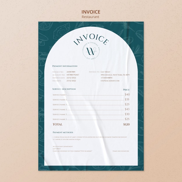 Restaurant template design