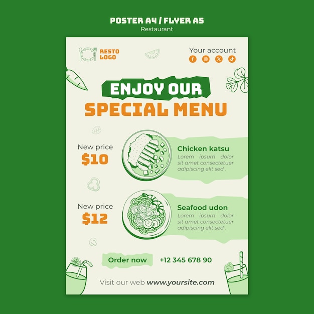 Restaurant template design