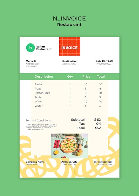 Restaurant template design