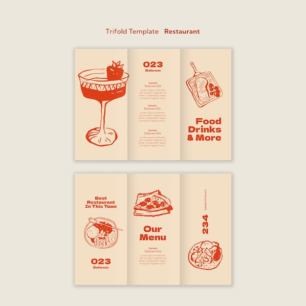 PSD restaurant template design