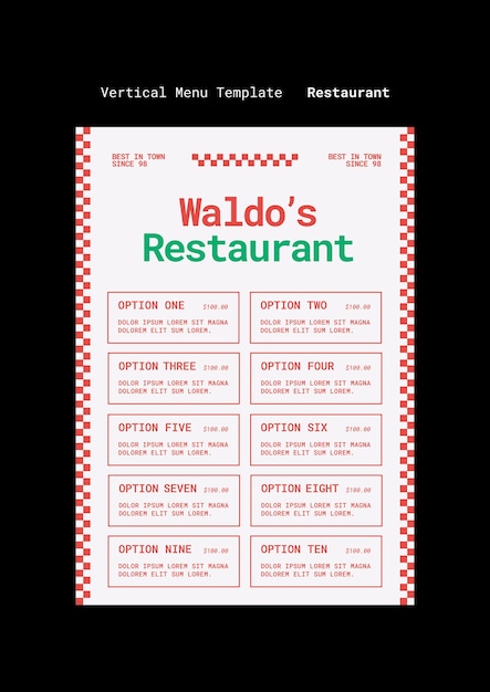 PSD restaurant template design