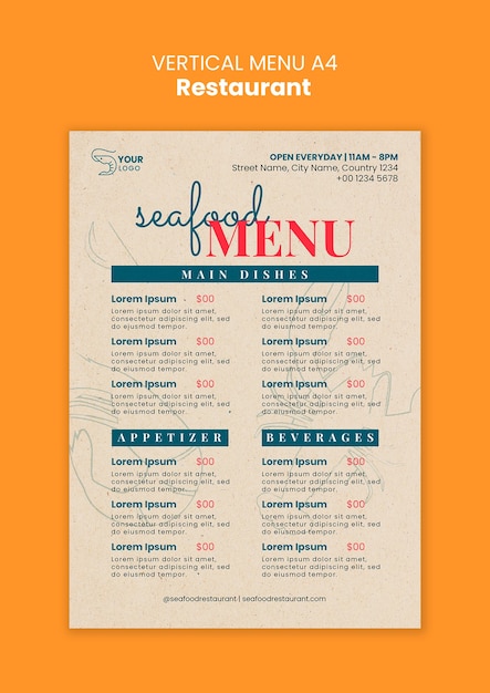 Restaurant template design