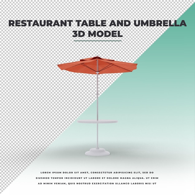 Restauranttafel en parasol