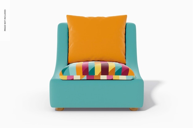 Resting Armchair Mockup, Front View