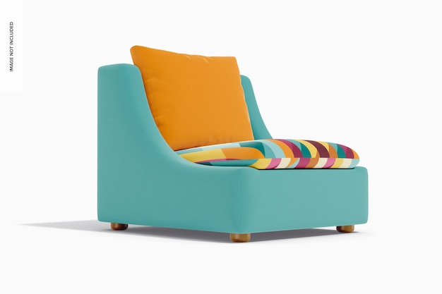 Resting Armchair Mockup, Left View