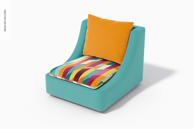 Resting Armchair Mockup, Perspective