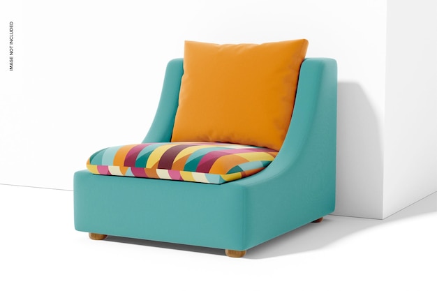 Resting Armchair Mockup, Right View