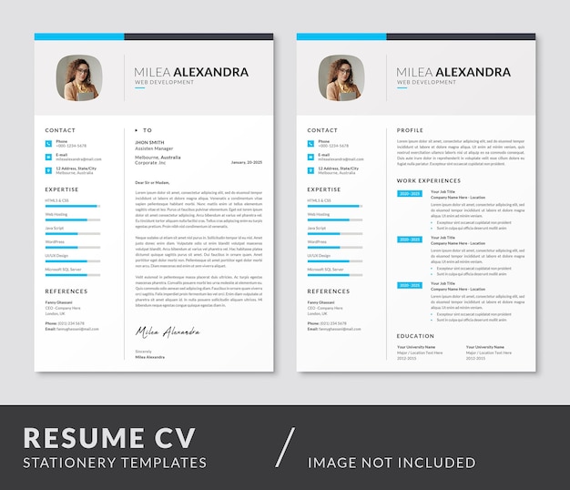 Resume CV and Cover Letter Curriculum Vitae