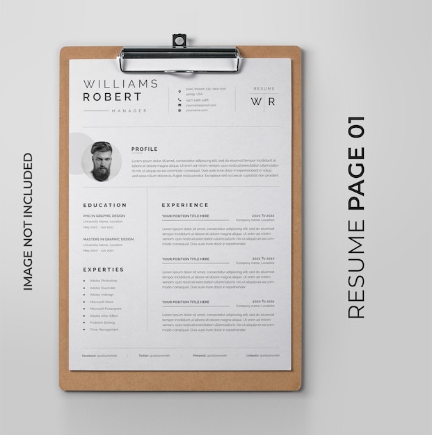 PSD resume cv curriculum vitae