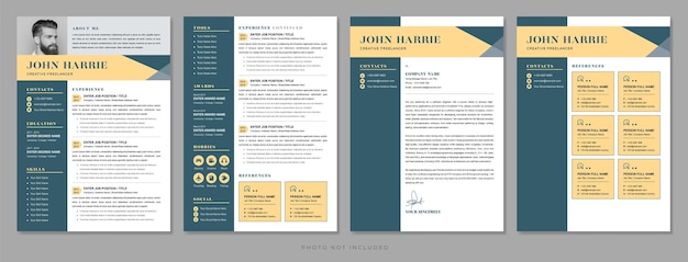 PSD resume template cv layout