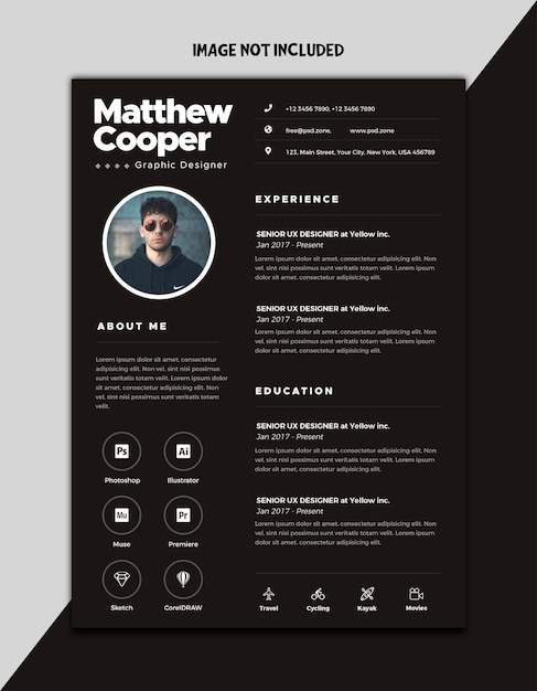 PSD resume template