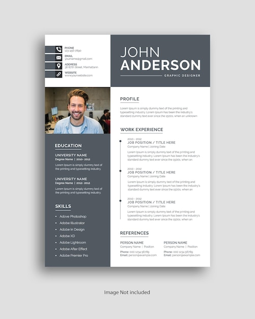 PSD resume template