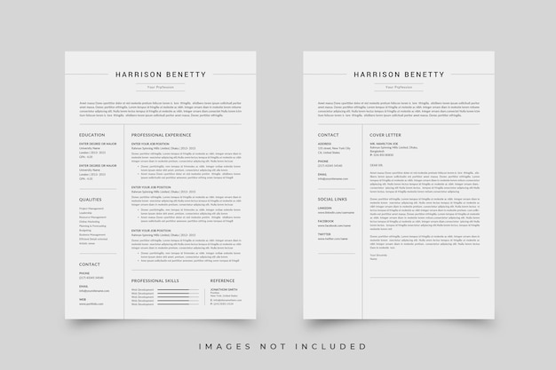 PSD resume template