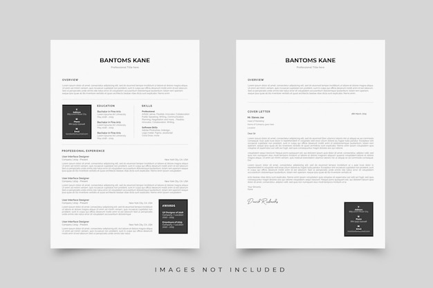 PSD resume template