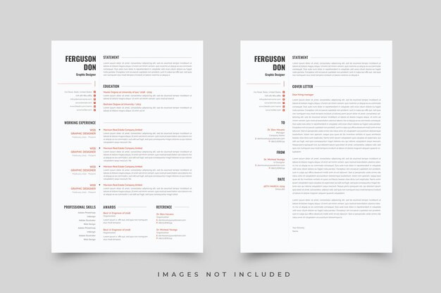 PSD resume template