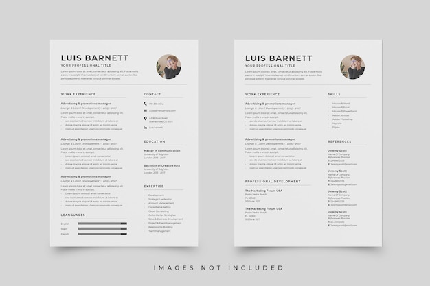 PSD resume template