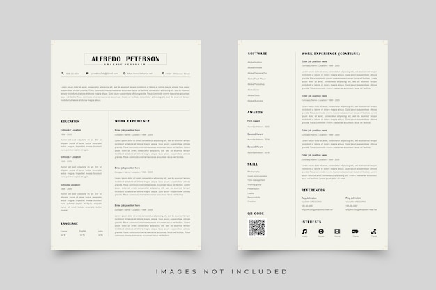 PSD resume template