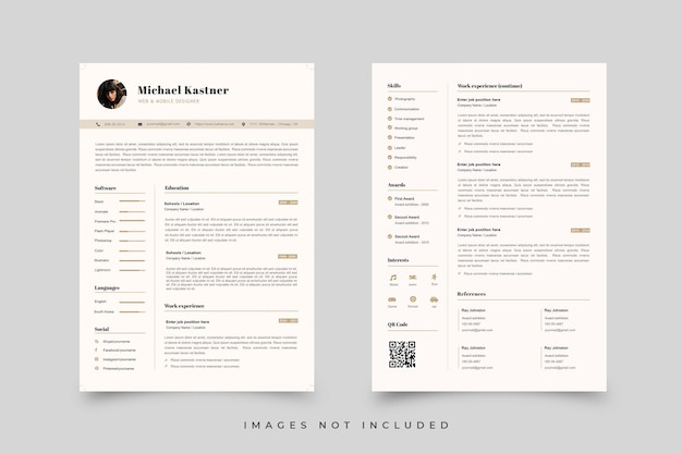 PSD resume template