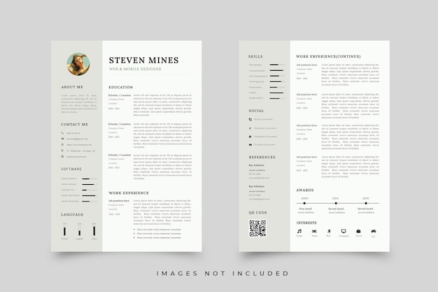 PSD resume template