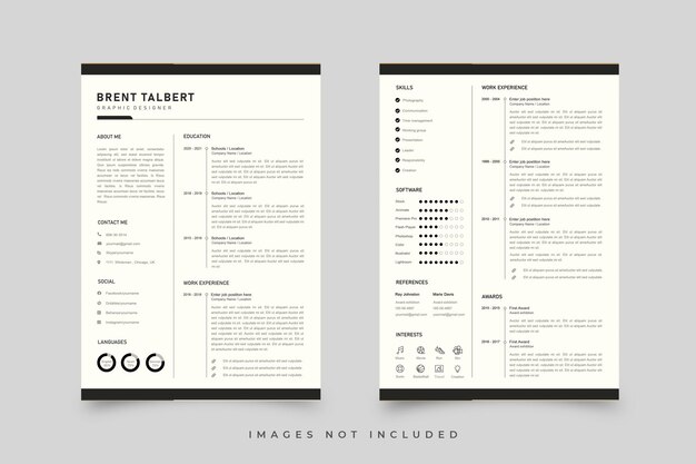 PSD resume template