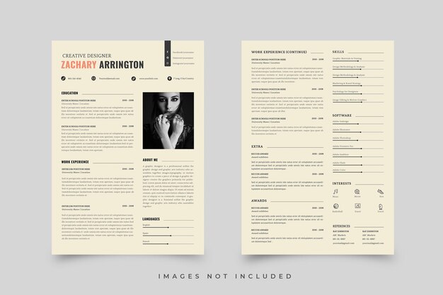 PSD resume template