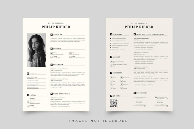 PSD resume template