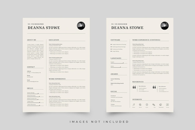 PSD resume template