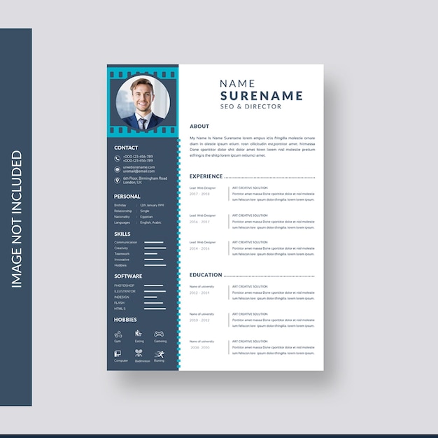 PSD resume template