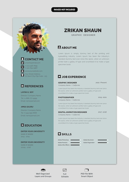 PSD resume template