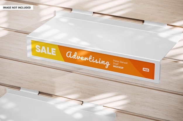 PSD retail shelf with advertising mockup