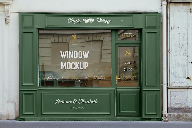 PSD retail storefront mockup