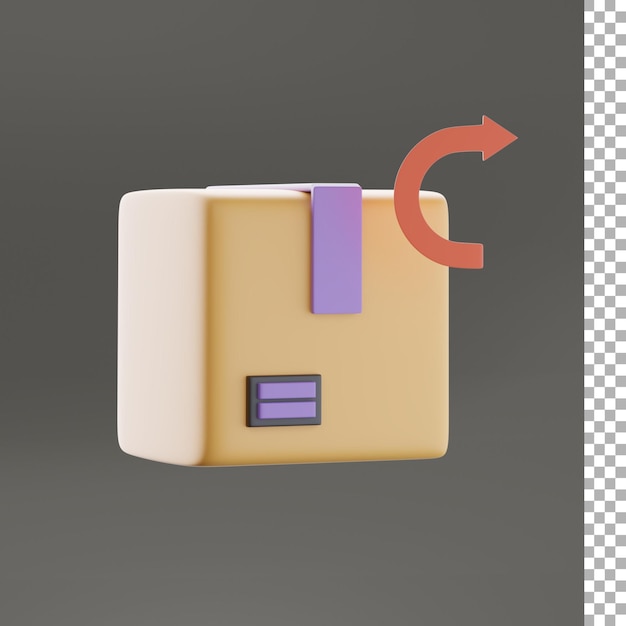 Retourpakket 3d-rendering