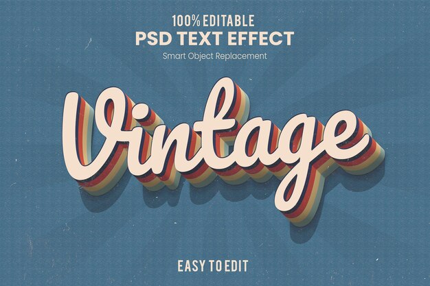 Retro 3d Efekt Tekstu Akcji Psd