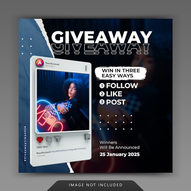 retro 3d minimalist instagram ui template
