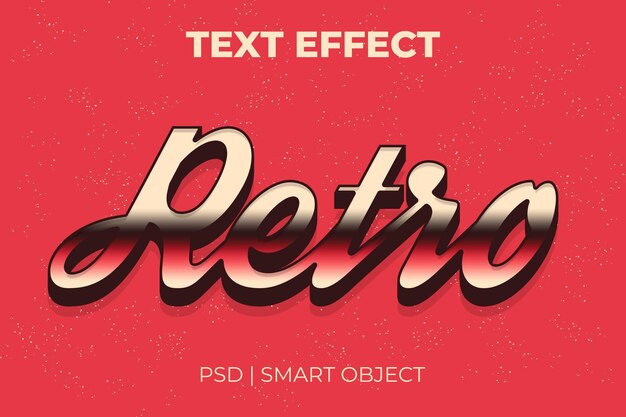 Retro 3d-teksteffect