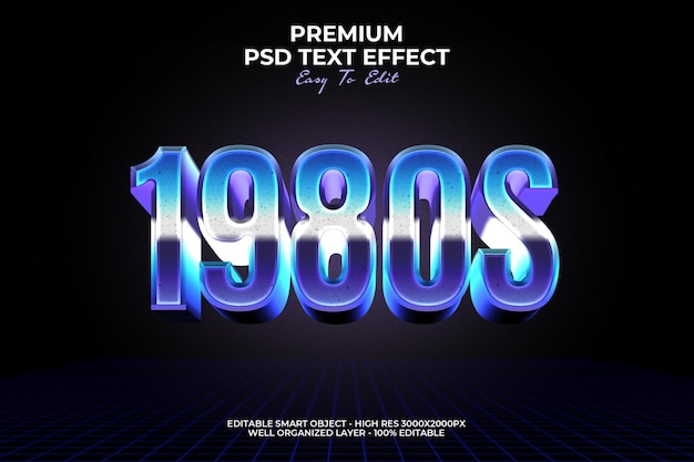 Retro 80s teksteffect