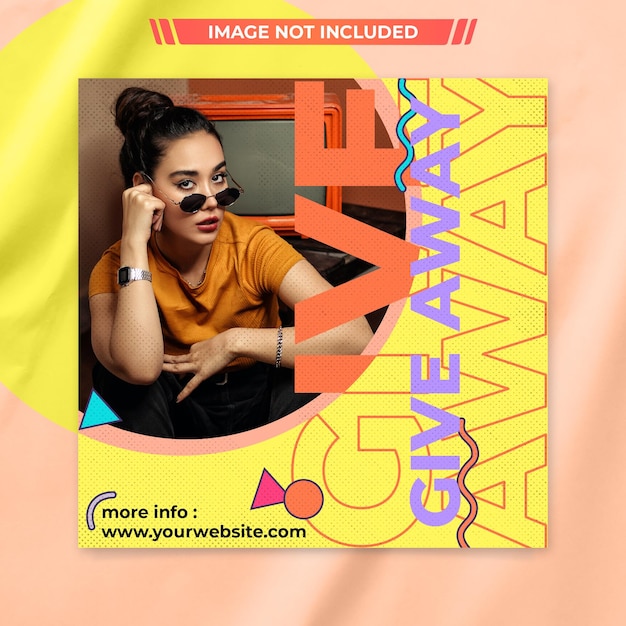 retro back to nineties give away flyer or social media post