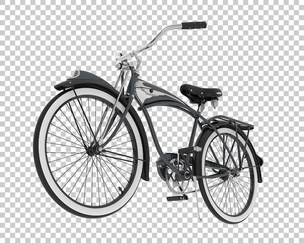 Retro bike isolated on background 3d rendering illustration