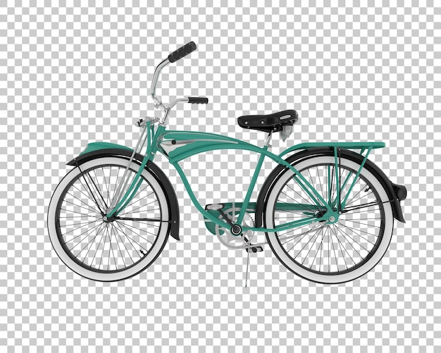 PSD 逆風の自転車が背景に隔離された 3d レンダリングイラスト