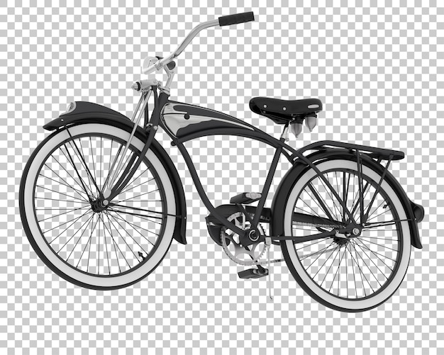 Retro bike isolated on background 3d rendering illustration