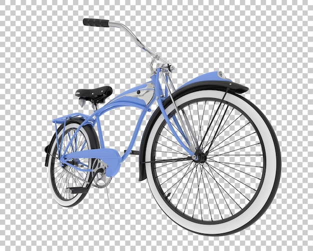 Retro bike isolated on background 3d rendering illustration