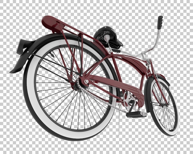Retro bike isolated on background 3d rendering illustration