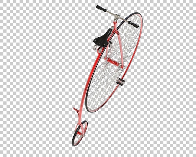 PSD retro bike isolated on transparent background 3d rendering illustration