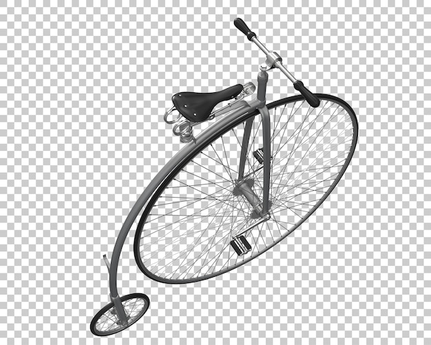 Retro bike isolated on transparent background 3d rendering illustration