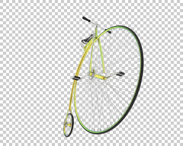 Bicicletta retrò isolata su sfondo trasparente illustrazione di rendering 3d